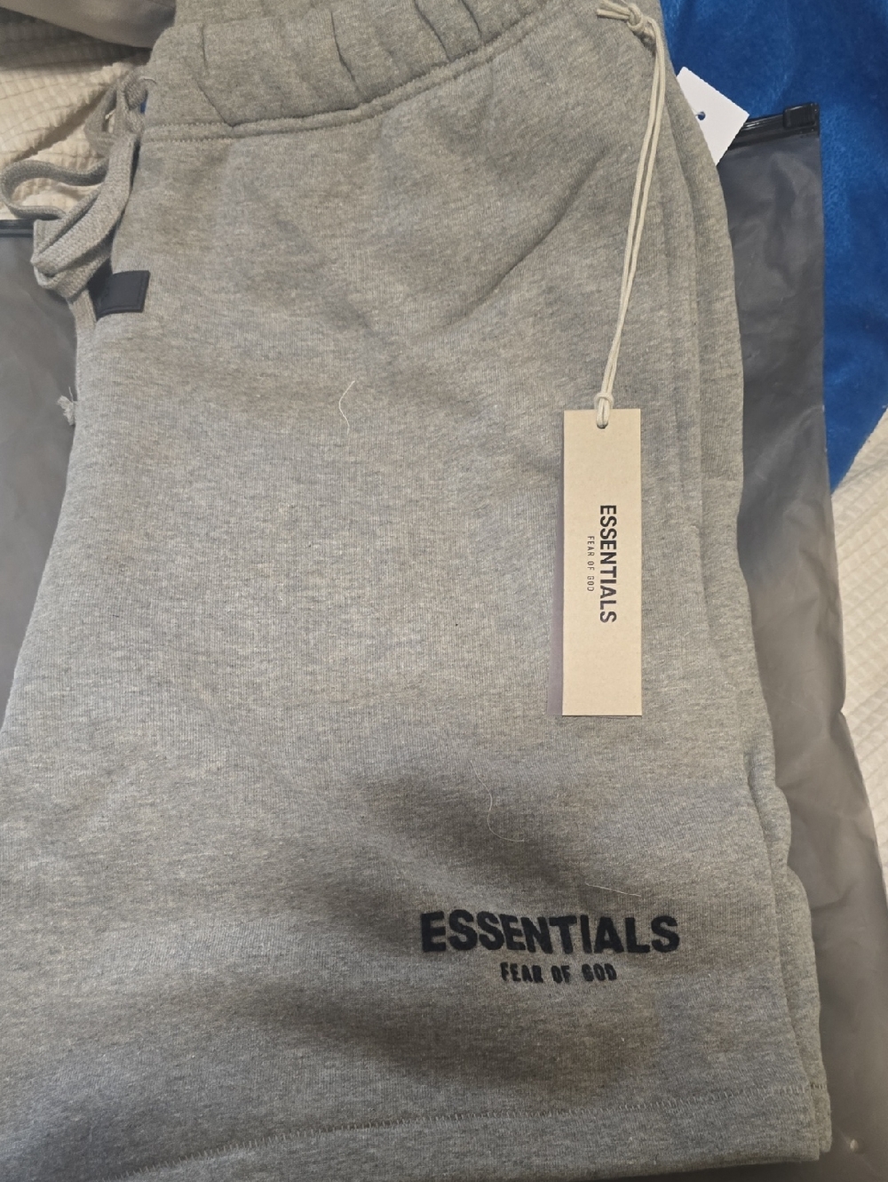 Essentials Grey Sweatpants with Drawstring